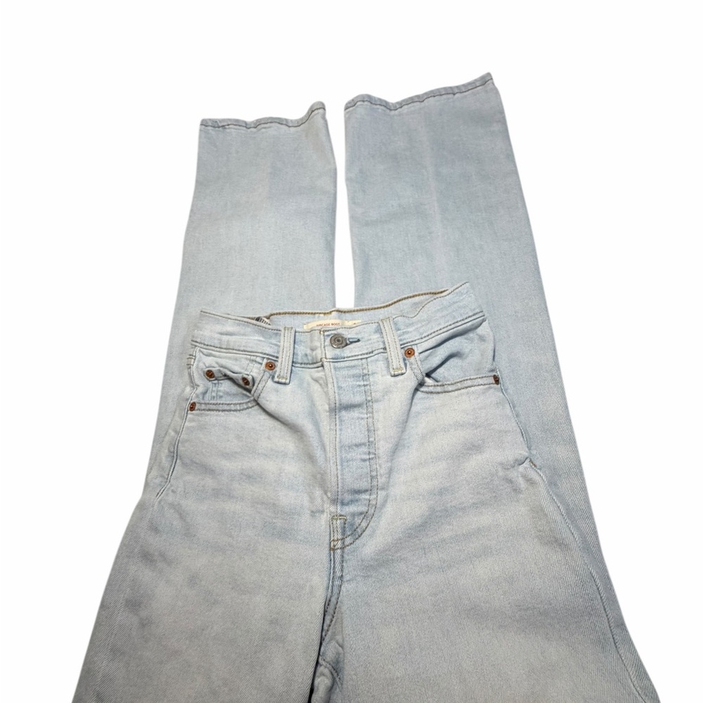 Levis Ribcage Boot Light Wash High Rise Jeans Sz 26 x 33 - Picture 7 of 15